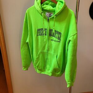 Ragwear USA French Quarter neon green zip hoodie sz l